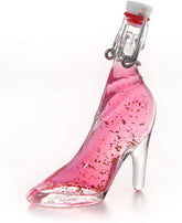 Vodka Gift - Lady Shoe Shaped Glass Bottle with 22 Carat Gold Flakes - 40ml - 20% (Pink Vodka)